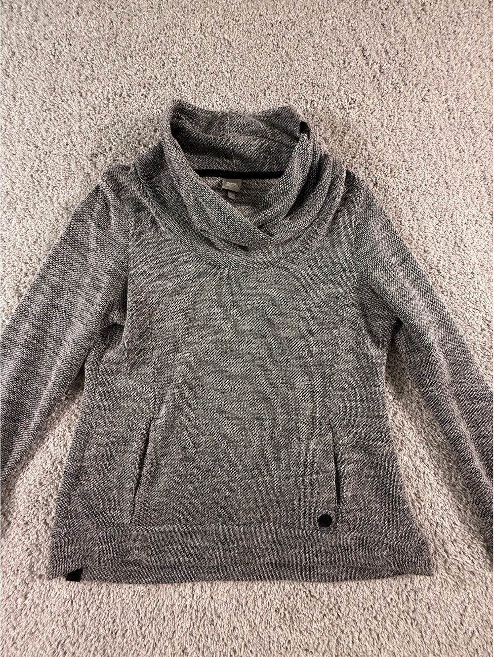 Bench Activewear Urban Wear Black White Funnel Neck Large Womens Pockets Top